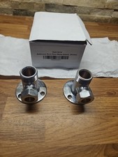 Bathroom Chrome Plated Elbow Union 15mm x 3/4wall Plate Plumbing Fittings