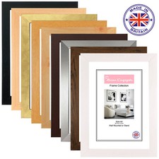 A1 A2 A3 A4 A5 BLACK Picture Frames Wood Effect White Photo Poster Frame Oak