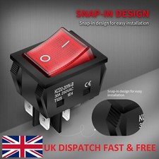 (1PCS ) On-Off Boat Rocker Switch Lighted Switch 240v 30 Amp Switch 30A Welder