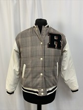 H&M Bomber Varsity Jacket Tan