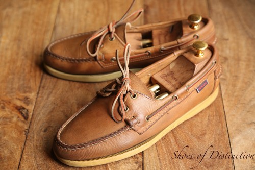 Sebago tan brown leather boat - tan,