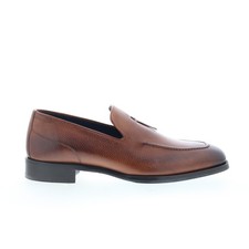 Di Bianco Volta Mens Brown Leather Slip On Loafers & Slip Ons Casual Shoes 9