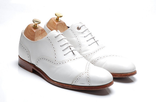 Barker white brogues shoes - barker,