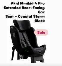 Akid Minikid 4 Pro Extended Rear-Facing Car Seat - Coastal Storm Black New Boxed