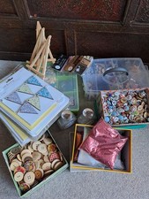 Joblot Of Craftroom Clearout, Buttons,embellishments Bunting Huge Amount
