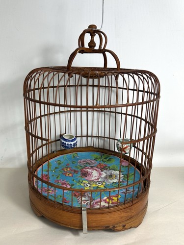 Vintage chinese bamboo bird - vintage,