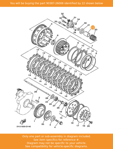 Yamaha collar 90387 26006 - 90387-26006, oem