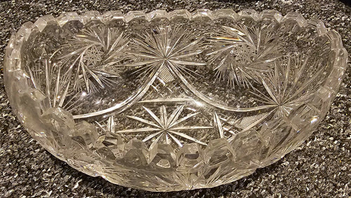 Clear cut glass starburst - clear,