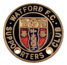 Vintage Old Watford Football Club Supporters Club Enamel Brooch Badge