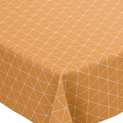 Orange geometric triangles pvc - orange,