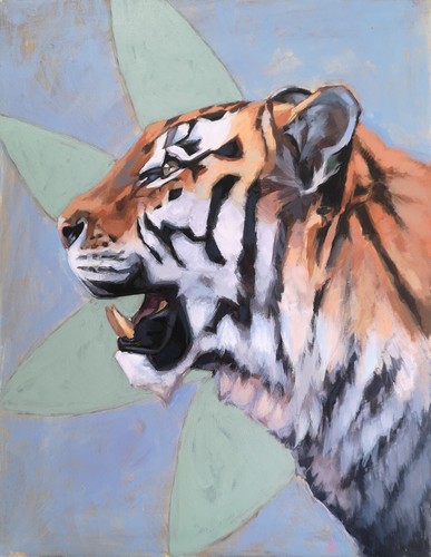 Original tiger painting 14 - original, 14"