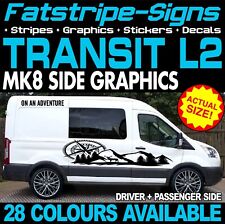 to fit FORD TRANSIT MK8 L2 MWB GRAPHICS STICKERS STRIPES CAMPER VAN MOTORHOME ST