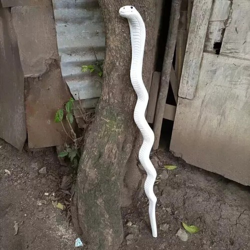 White cobra snake handle - white, hand