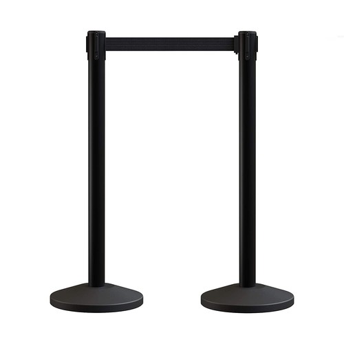 Black 2pcs belt - stanchion, set