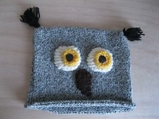 novelty handmade Tea Cosy Cosie Wise Old Owl  25x21cm knitted cover 4-5 cup pot