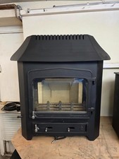 Woodwarm Fireview inset stove, approx. 5kW, black, multifuel, 1 door