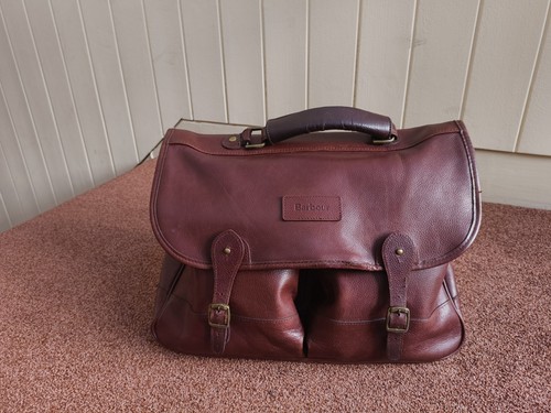 Barbour leather briefcase