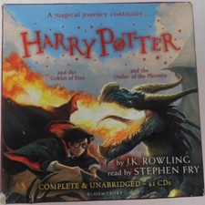 HARRY POTTER GOBLET OF FIRE & HARRY POTTER ORDER OF PHOENIX AUDIO BOOKS - CG B17