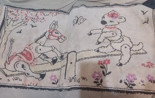 Muffin the mule vintage rug - muffin,