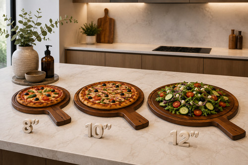 Wooden pizza serving - wooden,