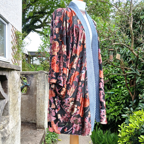 Devore velvet kimono - devore, long