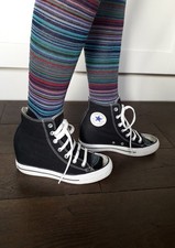 upcycled Converse wedges size