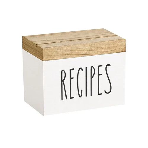 Wooden recipe card holder - wooden,