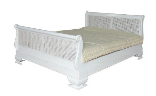 French sleigh bed rattan - sleigh, |