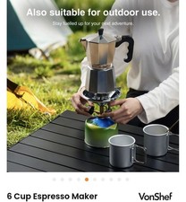 VonShef 6 Cup 300ml Stainless