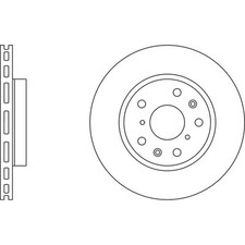 2x Brake Discs Vented For