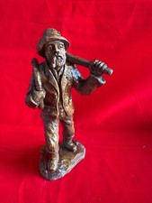 Black forest carving of a woods man 20cm Vintage