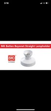 MK Straight Batten Bayonet cap (B22)  Light Bulb Holder Ceiling Rose White T2