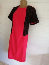 Savoir Red Black Dress lace