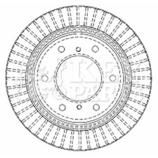 2x Brake Discs Vented For Mitsubishi Shogun MK4 3.8 V6 Key Parts Rear MR418067