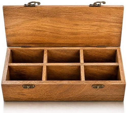 Wooden tea box storage chest - box,