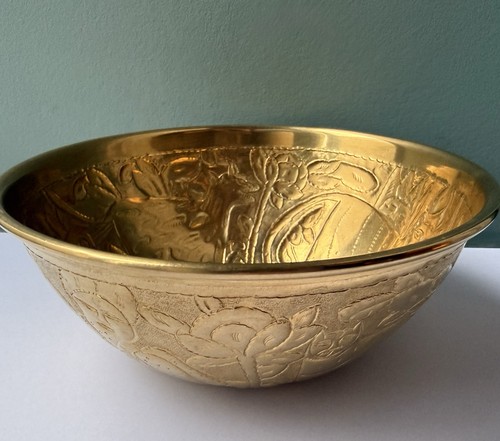 Vintage small brass - brass, embossed