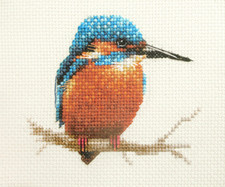 KINGFISHER Bird ~ Full counted cross stitch kit + all materials *FIDO STUDIO