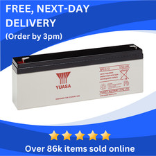 Yuasa 12V 2.3Ah SLA Battery for Optima Compact Alarm Panels (NP2.3-12)