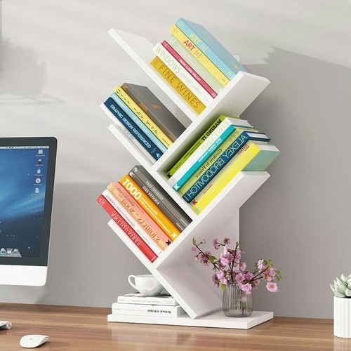 White wooden tree bookshelf - tree,