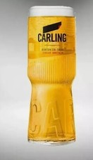 2 Carling Pint Glasses Interlocking 20oz brand New