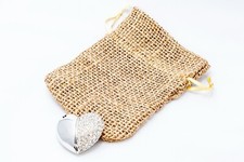 10 x Hessian Fabric Drawstring