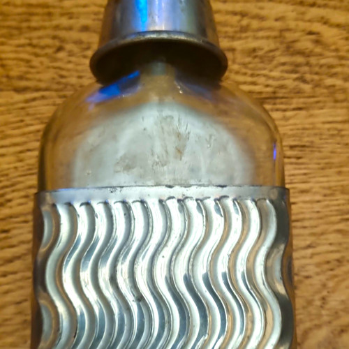 Pewter hip flask with - hip,