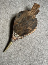 Antique Wood and Leather Fire Bellows, Display, used