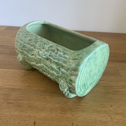 Vintage ceramic planter - ceramic, bark