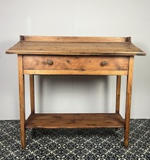 Edwardian Pitch Pine Clerk Desk, Office Furniture, Kitchen Cabinet, Study Room