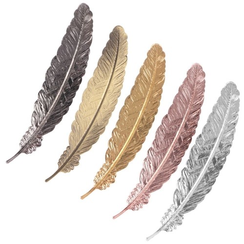 1pc metal feather bookmarks - metal,