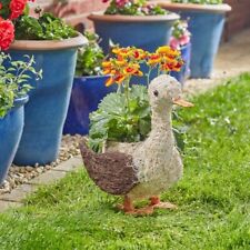 Garden Flower Plant Pot Rattan Duck Planter Large Indoor Outdoor Animal Ornament