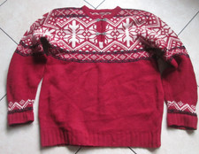NORDIK KNITWEAR MEN'S Size XL SWEATER 100% Shetland WOOL Pewter Hooks CHRISTMAS