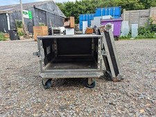 6U 19" Rack Heavy Duty Flightcase Black with 4 Castors 500mm Deep