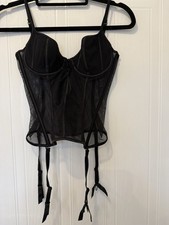 Next Ladies Black Mesh Basque